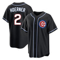 Odoa C.Cubs #2 Nico Hoerner Player Black Fashion Out Game Stitched Jerseys