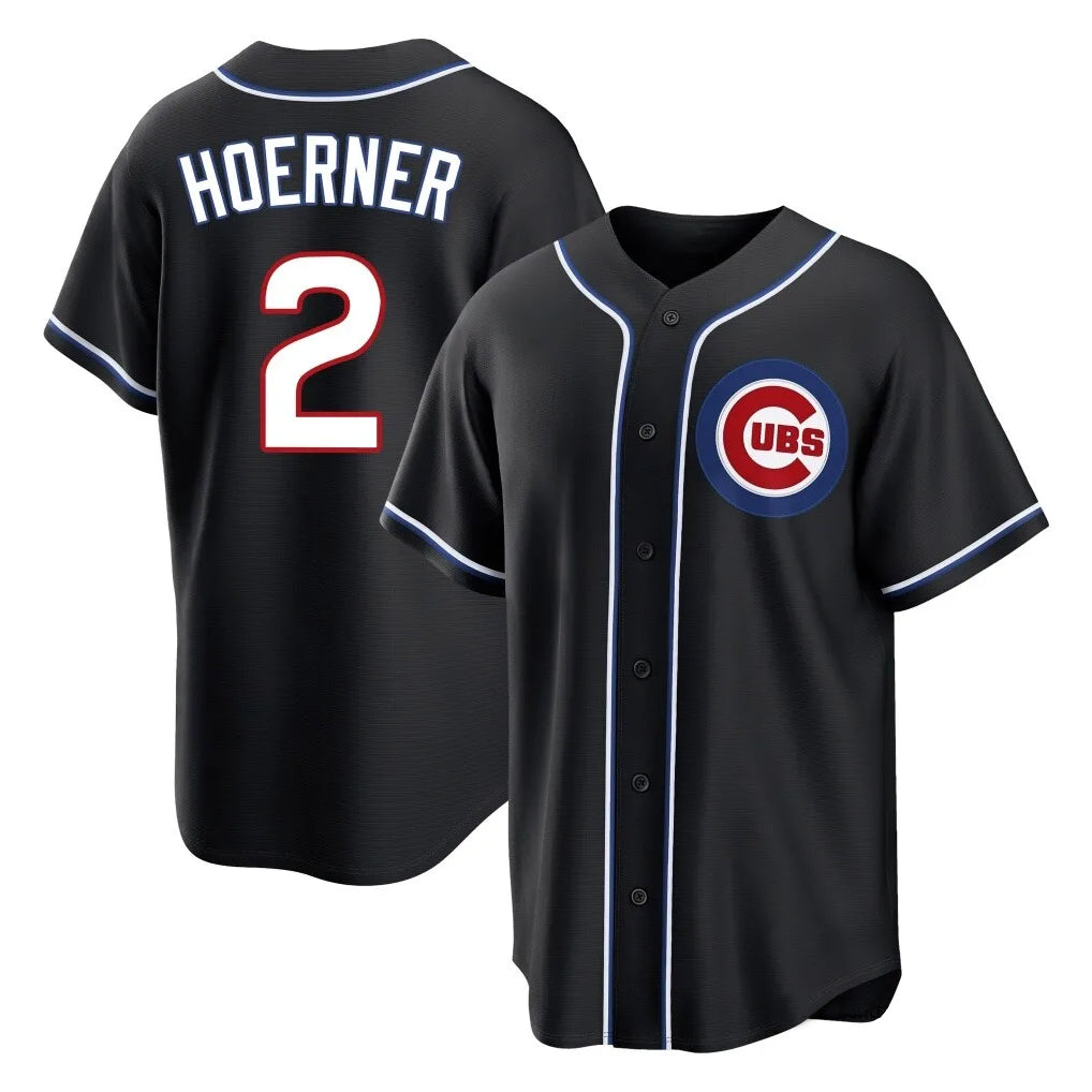 Odoa C.Cubs #2 Nico Hoerner Player Black Fashion Out Game Stitched Jerseys