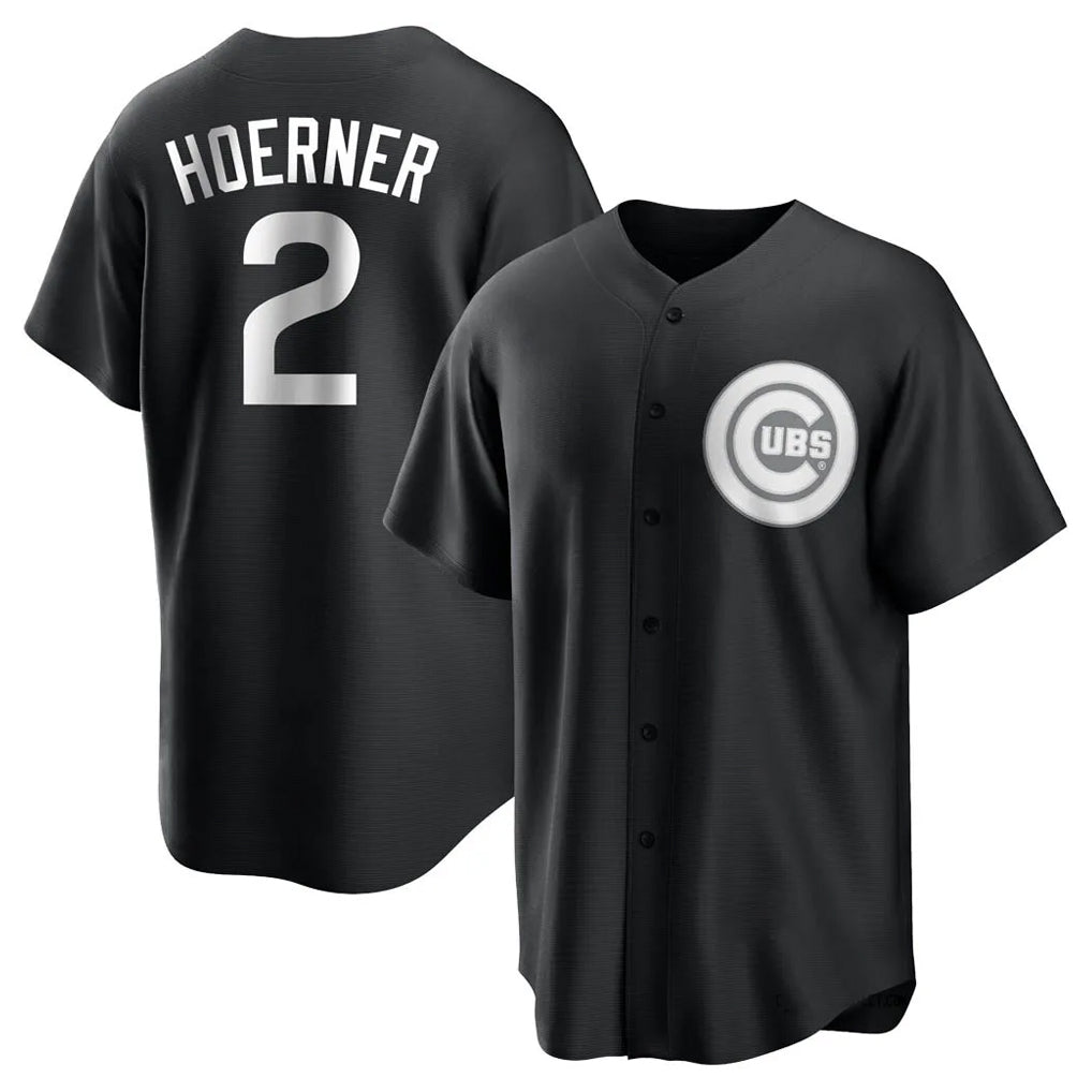 Odoa C.Cubs #2 Nico Hoerner Player Black Game Stitched Jerseys