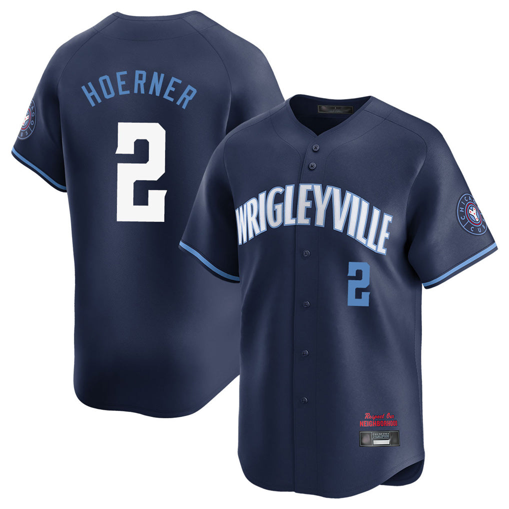 Odoa C.Cubs #2 Nico Hoerner Player Navy City Connect Limited Home Stitched Jerseys