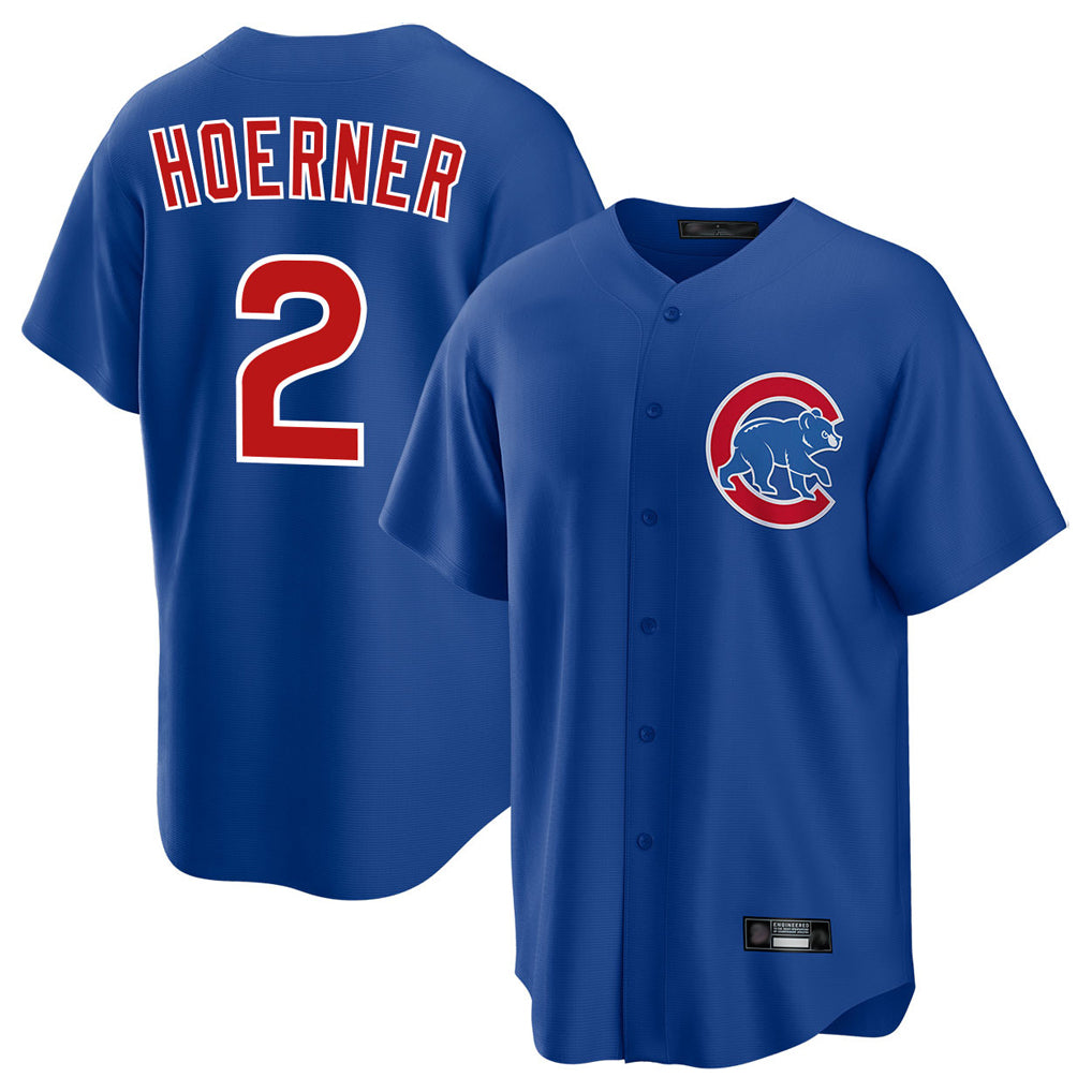 Odoa C.Cubs #2 Nico Hoerner Player Royal Home Game Stitched Jerseys