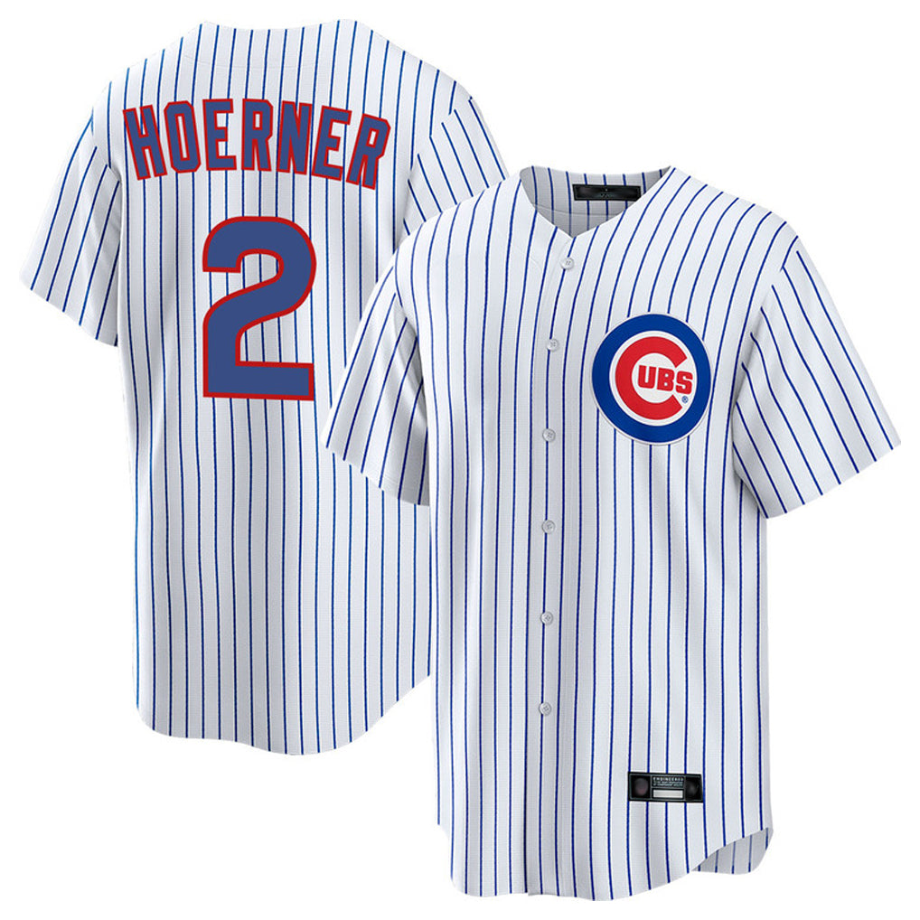 Odoa C.Cubs #2 Nico Hoerner Player White Game Home Stitched Jerseys