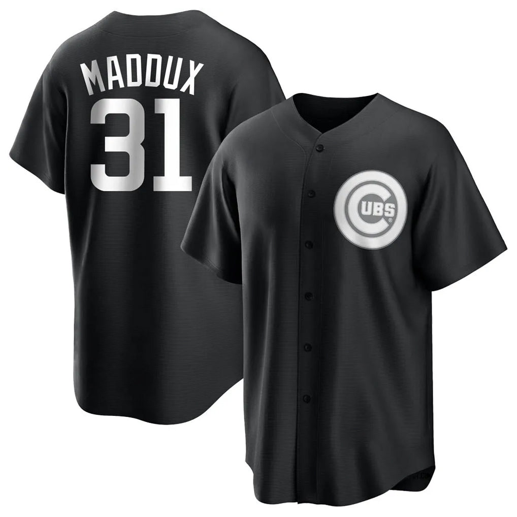 Odoa C.Cubs #31 Greg Maddux Player Black Game Stitched Jerseys