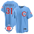 Odoa C.Cubs #31 Greg Maddux Player Light Blue 150th Anniversary Home Game Stitched Jerseys