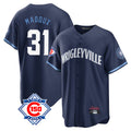 Odoa C.Cubs #31 Greg Maddux Player Navy 150th Anniversary City Connect Home Game Stitched Jerseys