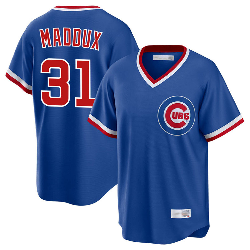 Odoa C.Cubs #31 Greg Maddux Player Royal T-shirt Cooperstown Collection Limited Stitched Jerseys