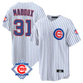 Odoa C.Cubs #31 Greg Maddux Player White 150th Anniversary Home Game Stitched Jerseys