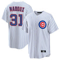 Odoa C.Cubs #31 Greg Maddux Player White Game Home Stitched Jerseys