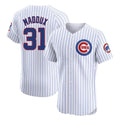 Odoa C.Cubs #31 Greg Maddux Player White Limited Elite Home Game Stitched Jerseys