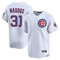 Odoa C.Cubs #31 Greg Maddux Player White Limited Home Game Stitched Jerseys