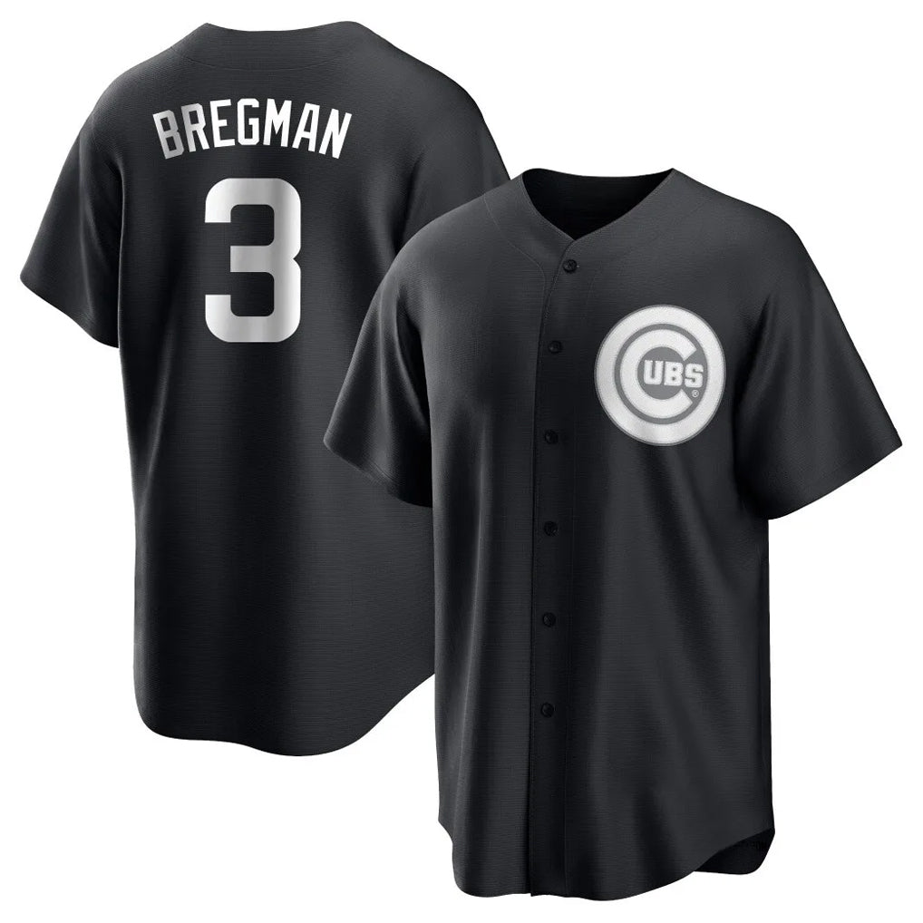 Odoa C.Cubs #3 Alex Bregman Black Game Stitched Jerseys