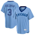 Odoa C.Cubs #3 Alex Bregman Blue T-shirt Cooperstown Collection Limited Stitched Jerseys