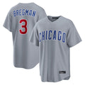 Odoa C.Cubs #3 Alex Bregman Gray Home Game Stitched Jerseys