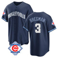 Odoa C.Cubs #3 Alex Bregman Navy 150th Anniversary City Connect Home Game Stitched Jerseys