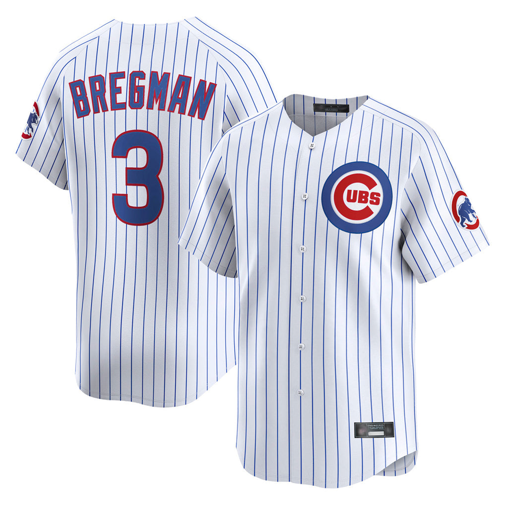 Odoa C.Cubs #3 Alex Bregman White Limited Home Game Stitched Jerseys