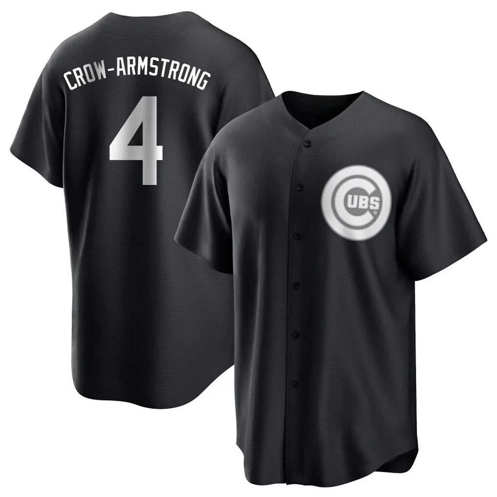 Odoa C.Cubs #4 Pete Crow-Armstrong Player Black Game Stitched Jerseys