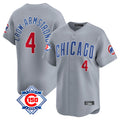 Odoa C.Cubs #4 Pete Crow-Armstrong Player Gray Road 150th Anniversary Limited Home Stitched Jerseys