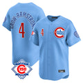 Odoa C.Cubs #4 Pete Crow-Armstrong Player Light Blue 150th Anniversary Limited Home Stitched Jerseys