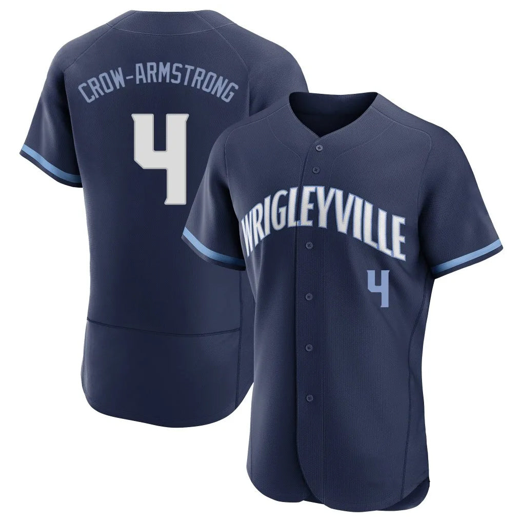 Odoa C.Cubs #4 Pete Crow-Armstrong Player Navy City Connect Limited Elite Home Stitched Jerseys