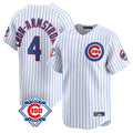 Odoa C.Cubs #4 Pete Crow-Armstrong Player White 150th Anniversary Limited Home Game Stitched Jerseys
