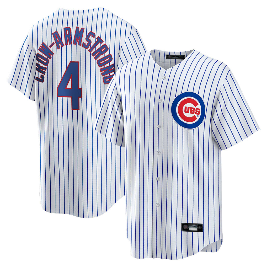 Odoa C.Cubs #4 Pete Crow-Armstrong Player White Game Home Stitched Jerseys