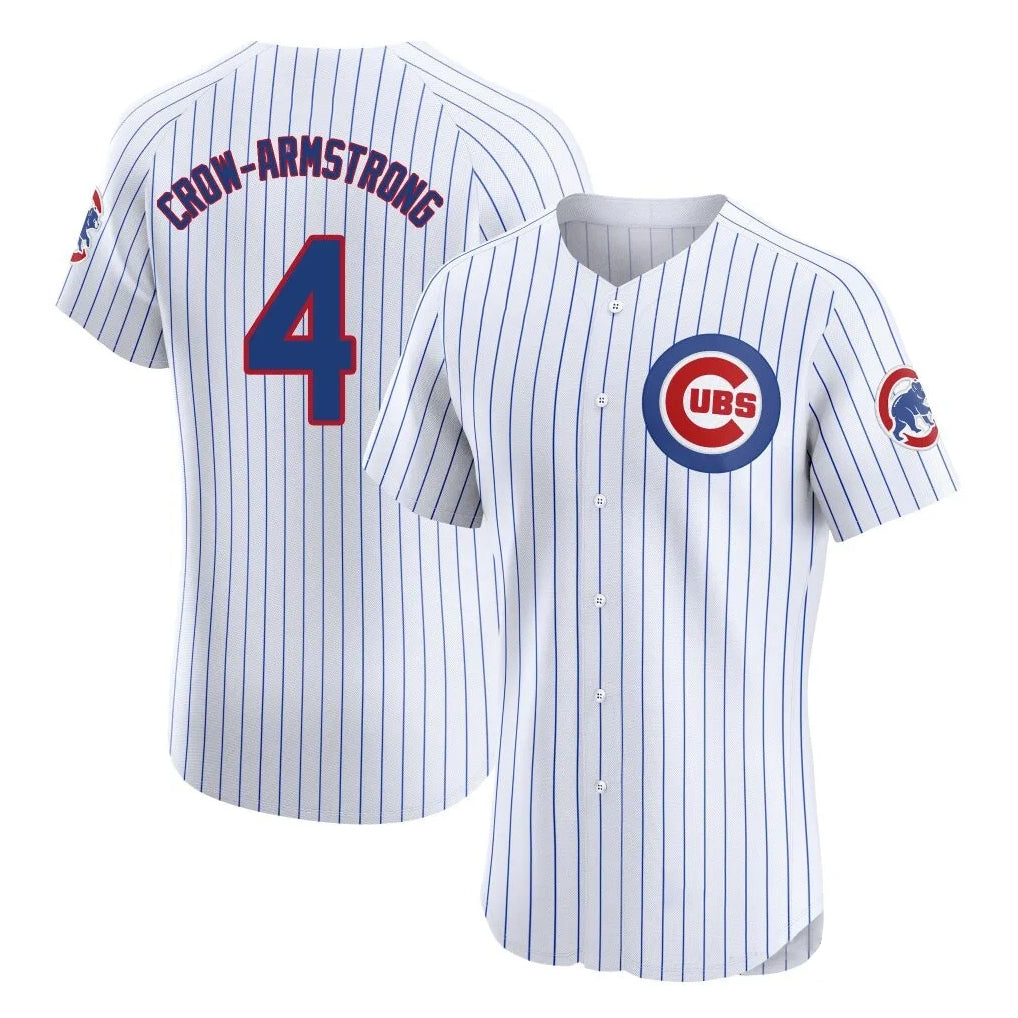 Odoa C.Cubs #4 Pete Crow-Armstrong Player White Limited Elite Home Game Stitched Jerseys