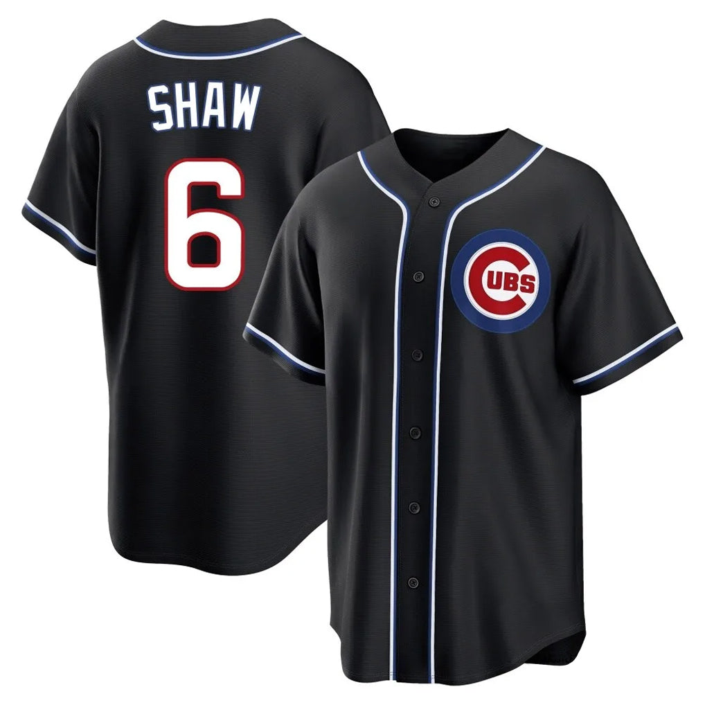 Odoa C.Cubs #6 Matt Shaw Player Black Fashion Out Game Stitched Jerseys