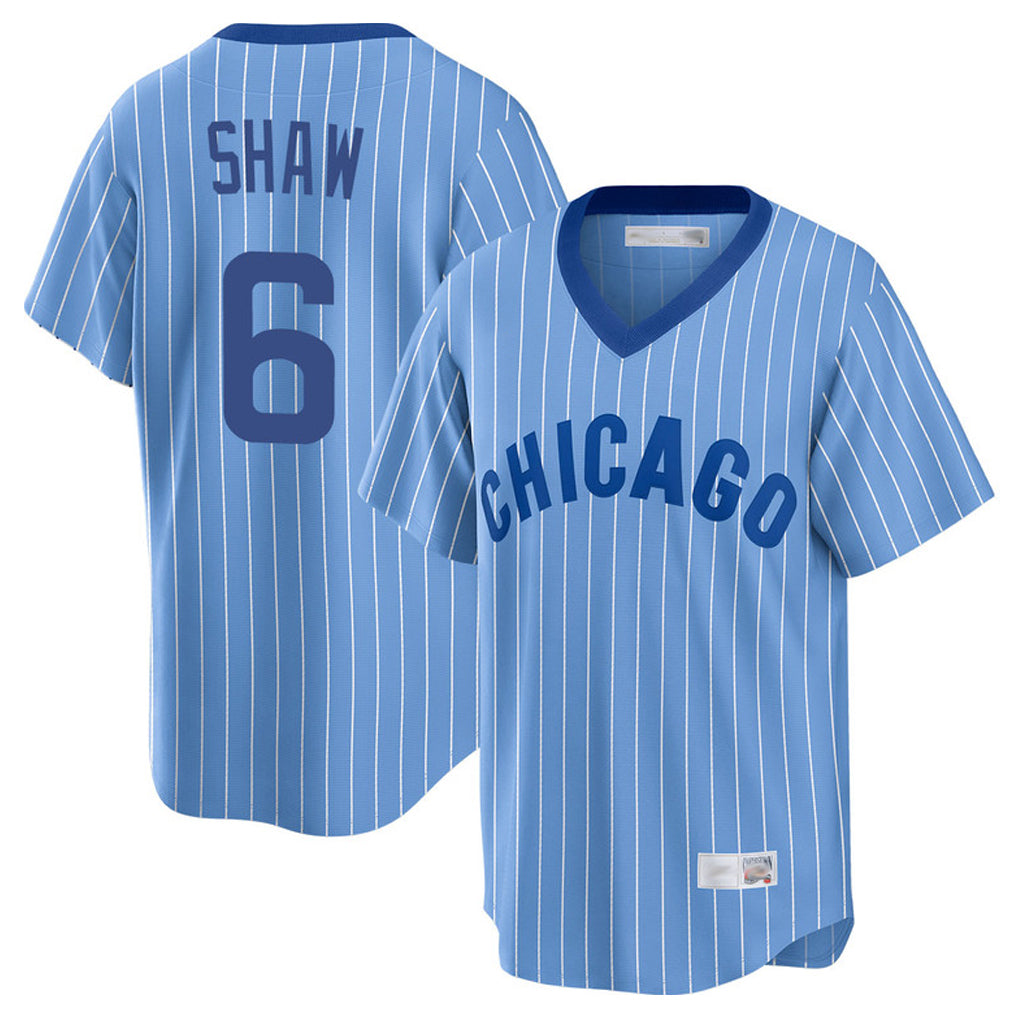 Odoa C.Cubs #6 Matt Shaw Player Blue T-shirt Cooperstown Collection Limited Stitched Jerseys