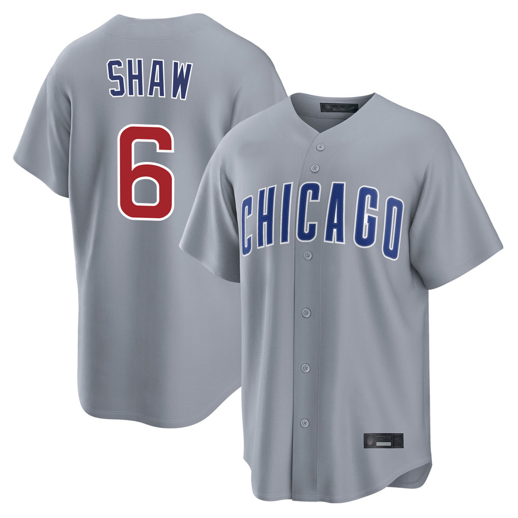 Odoa C.Cubs #6 Matt Shaw Player Gray Home Game Stitched Jerseys