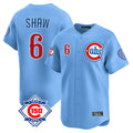 Odoa C.Cubs #6 Matt Shaw Player Light Blue 150th Anniversary Limited Home Stitched Jerseys