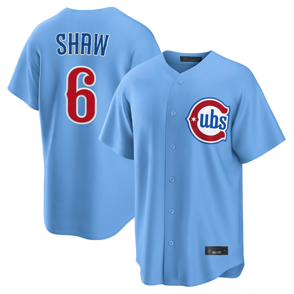 Odoa C.Cubs #6 Matt Shaw Player Light Blue Home Game Stitched Jerseys