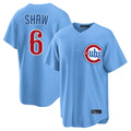Odoa C.Cubs #6 Matt Shaw Player Light Blue Home Game Stitched Jerseys