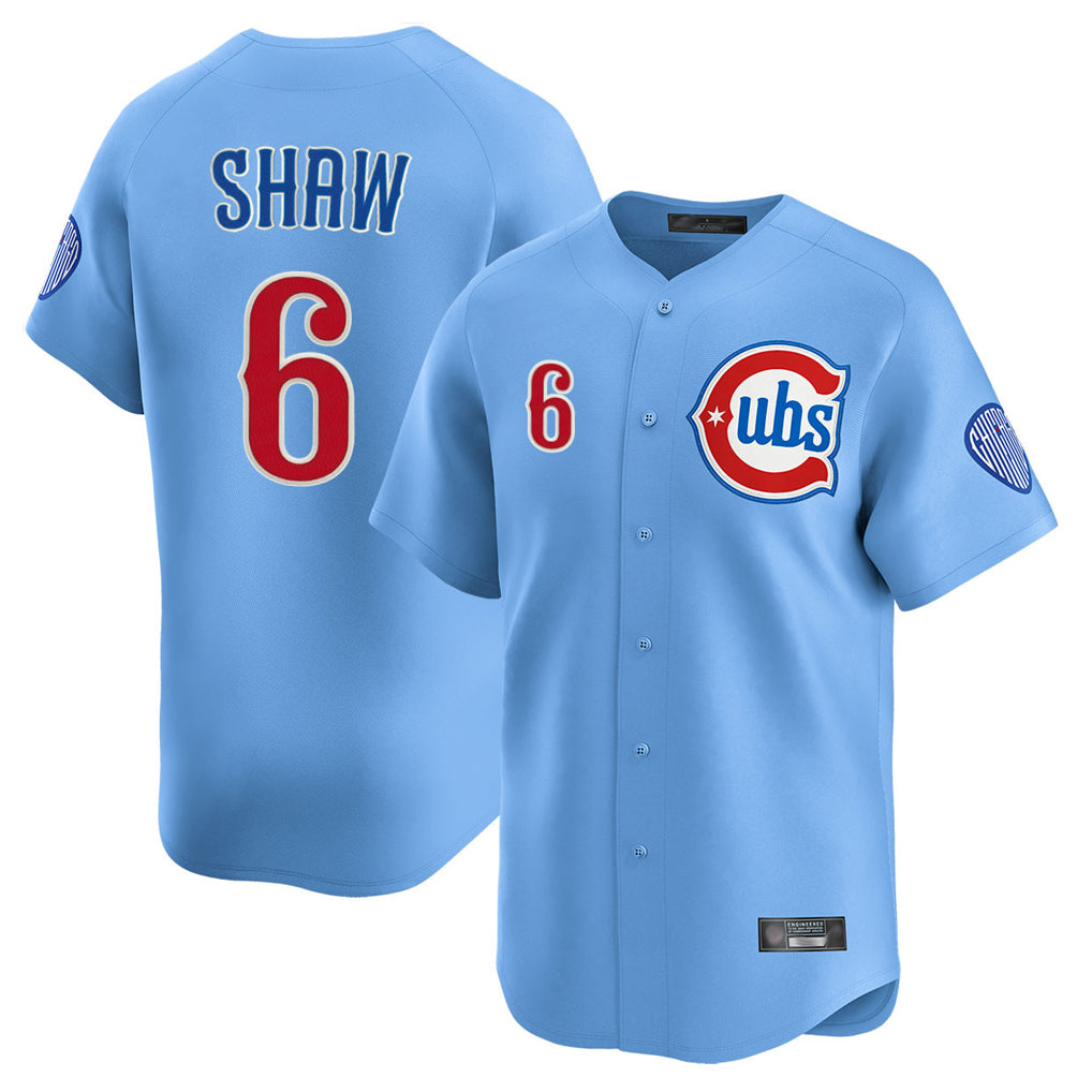 Odoa C.Cubs #6 Matt Shaw Player Light Blue Limited Home Stitched Jerseys
