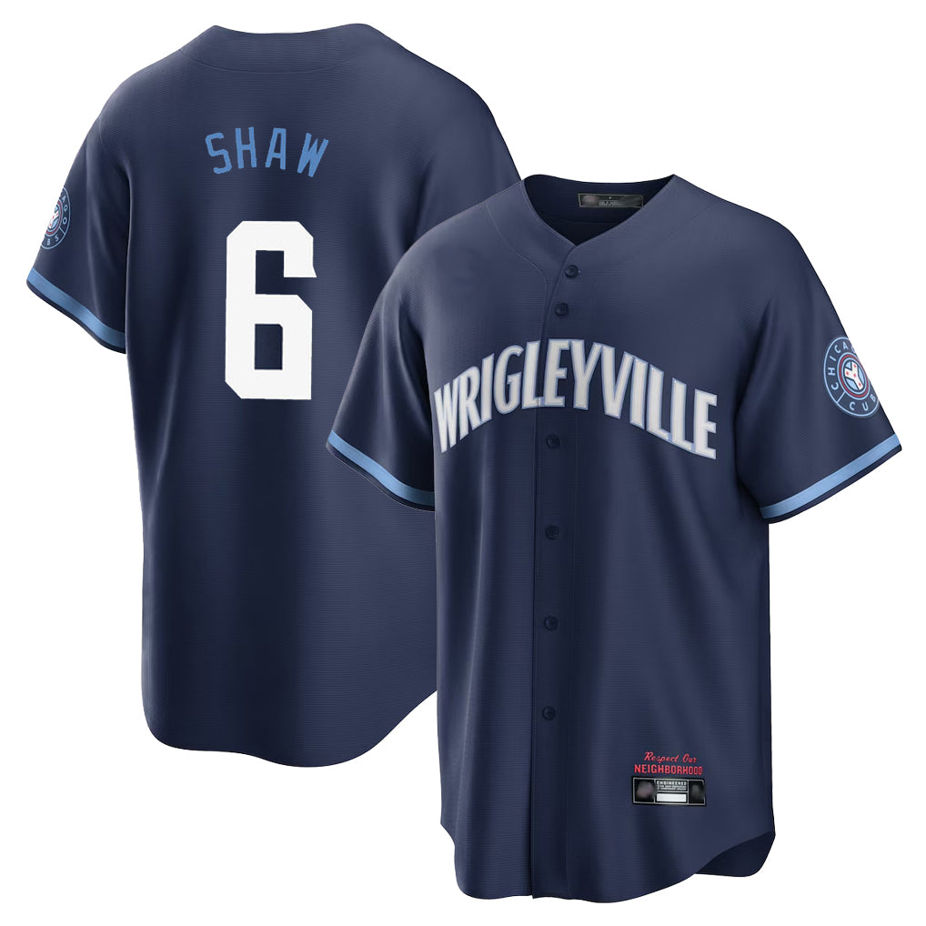 Odoa C.Cubs #6 Matt Shaw Player Navy City Connect Home Game Stitched Jerseys
