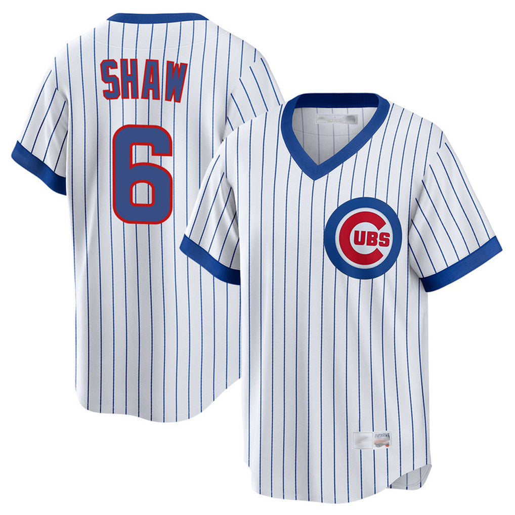Odoa C.Cubs #6 Matt Shaw Player White T-shirt Cooperstown Collection Limited Stitched Jerseys