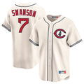 Odoa C.Cubs #7 Dansby Swanson Player Cream Field of Dreams Limited Home Game Stitched Jerseys