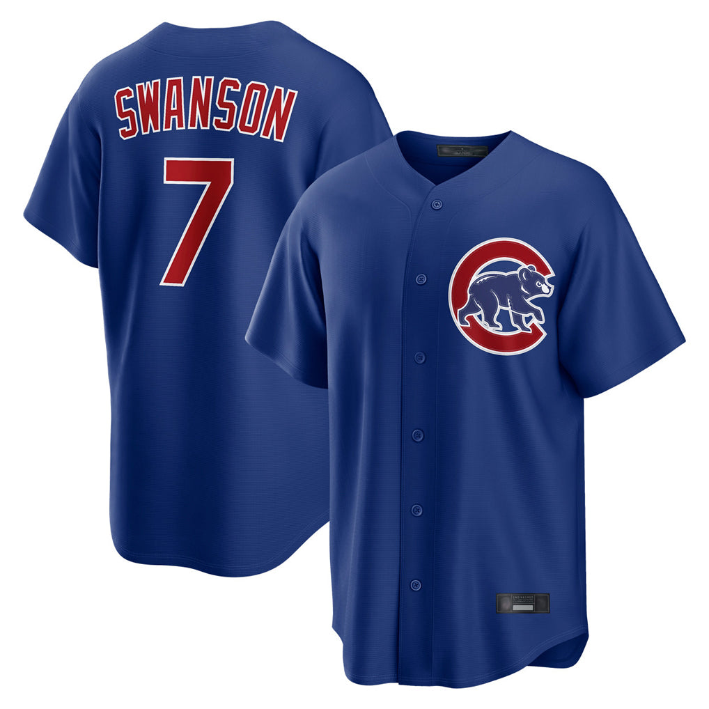 Odoa C.Cubs #7 Dansby Swanson Player Royal Home Game Stitched Jerseys