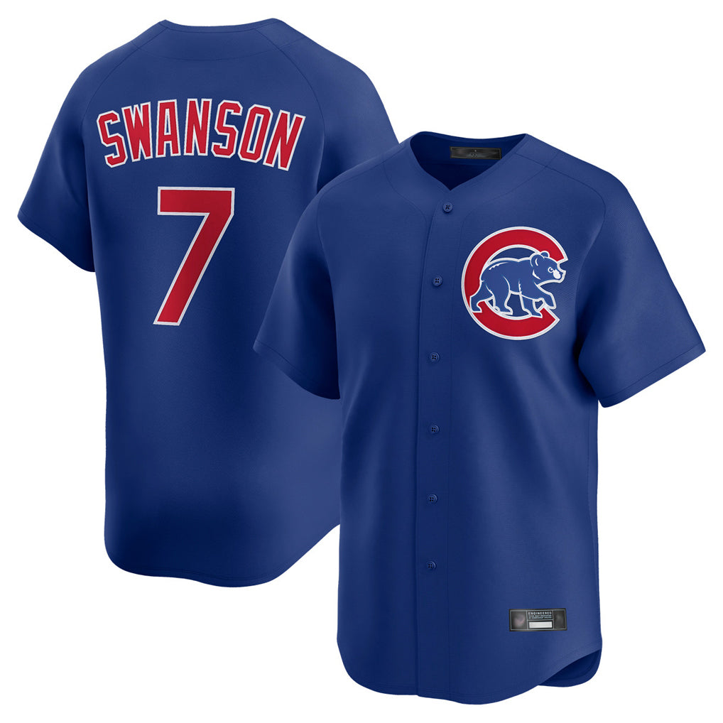 Odoa C.Cubs #7 Dansby Swanson Player Royal Limited Home Stitched Jerseys