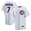 Odoa C.Cubs #7 Dansby Swanson Player White Game Home Stitched Jerseys