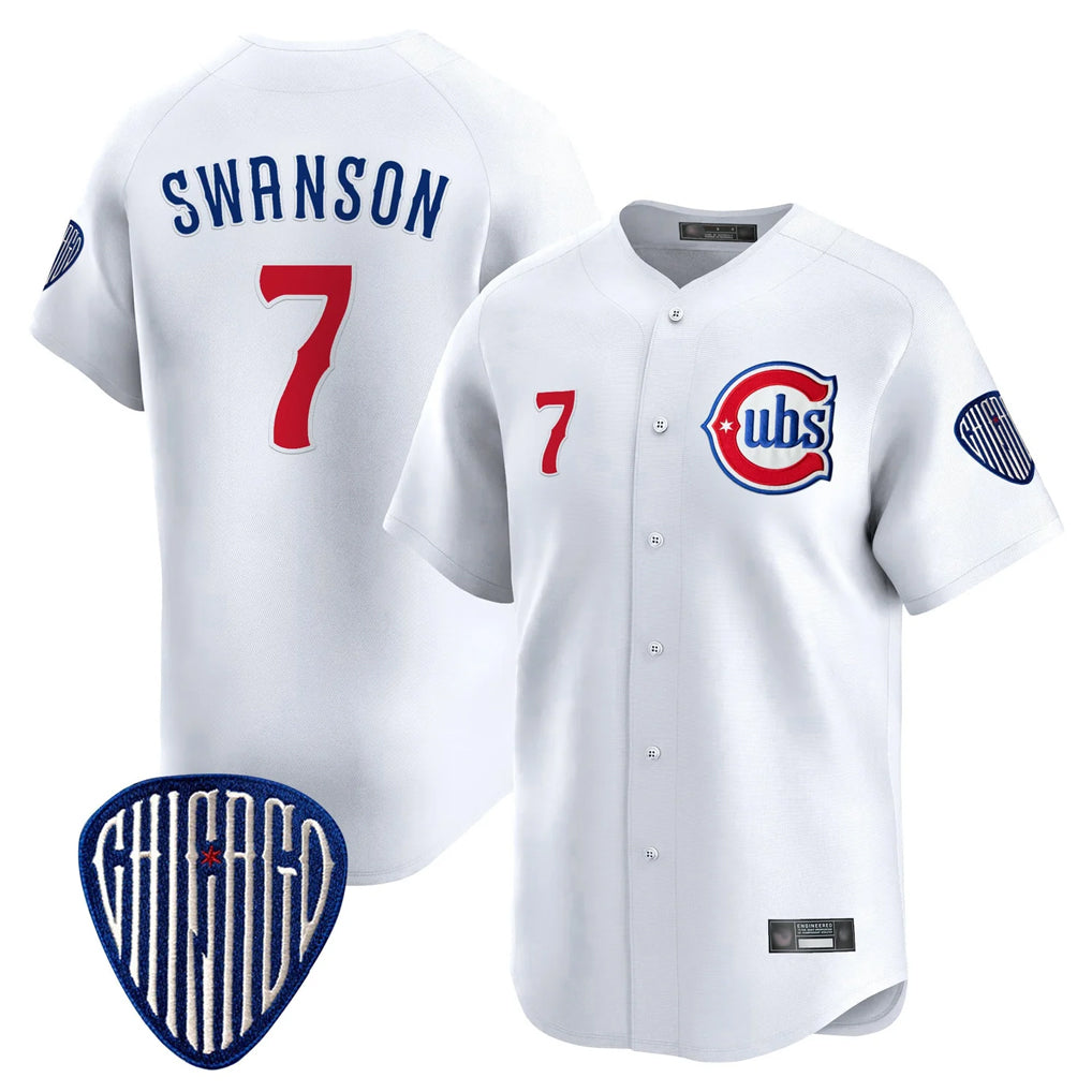 Odoa C.Cubs #7 Dansby Swanson Player White Vapor Premier Limited Home Stitched Jerseys