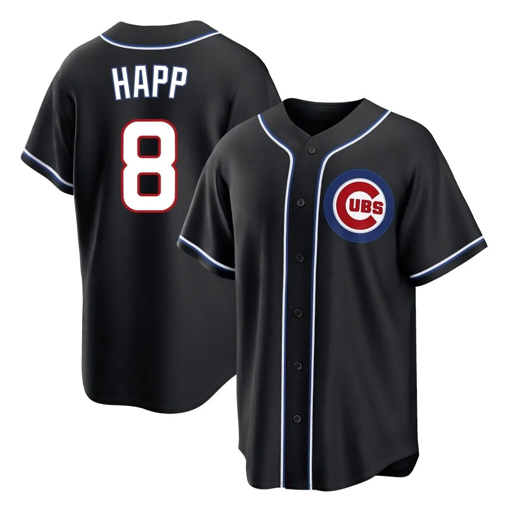 Odoa C.Cubs #8 Ian Happ Player Black Fashion Out Game Stitched Jerseys