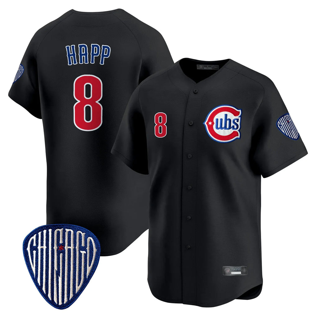 Odoa C.Cubs #8 Ian Happ Player Black Vapor Premier Limited Home Stitched Jerseys