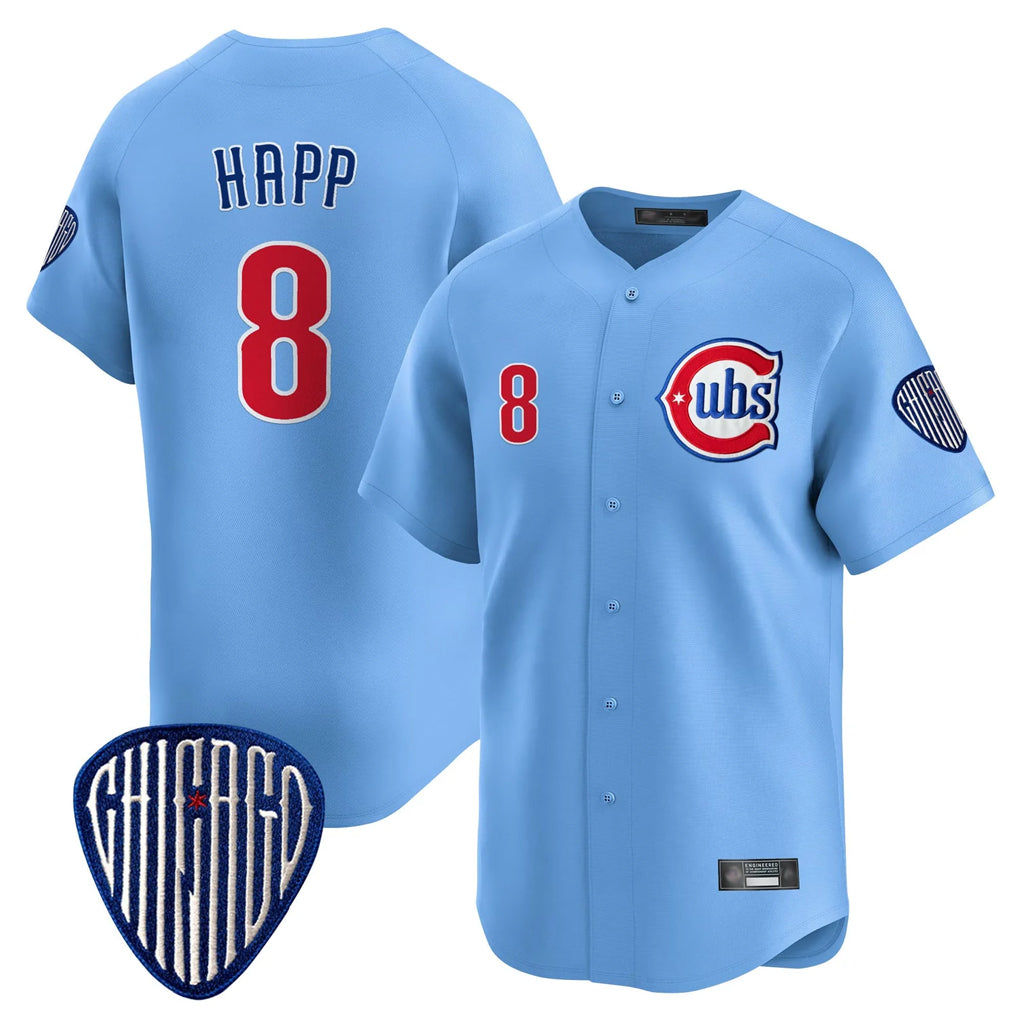 Odoa C.Cubs #8 Ian Happ Player Blue Vapor Premier Limited Home Stitched Jerseys