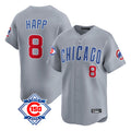 Odoa C.Cubs #8 Ian Happ Player Gray Road 150th Anniversary Limited Home Stitched Jerseys
