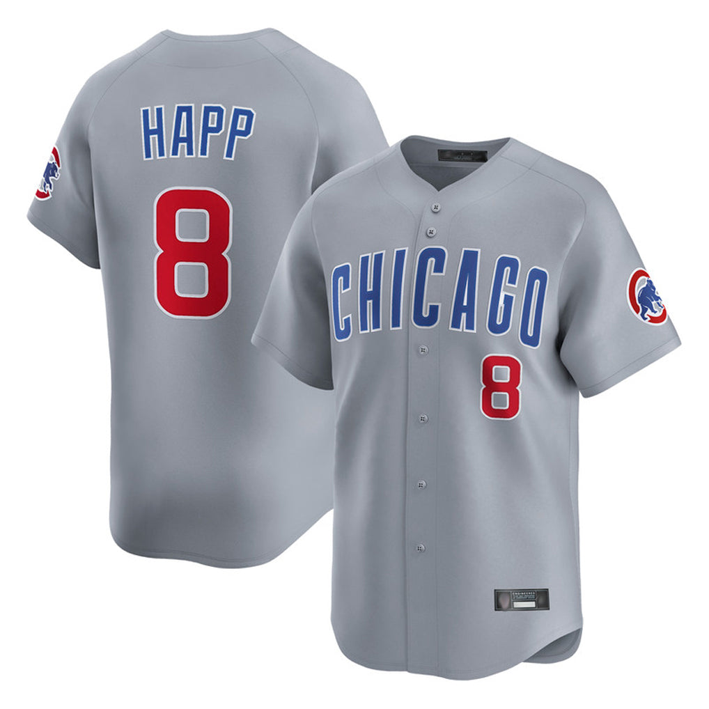 Odoa C.Cubs #8 Ian Happ Player Gray Road Limited Home Stitched Jerseys