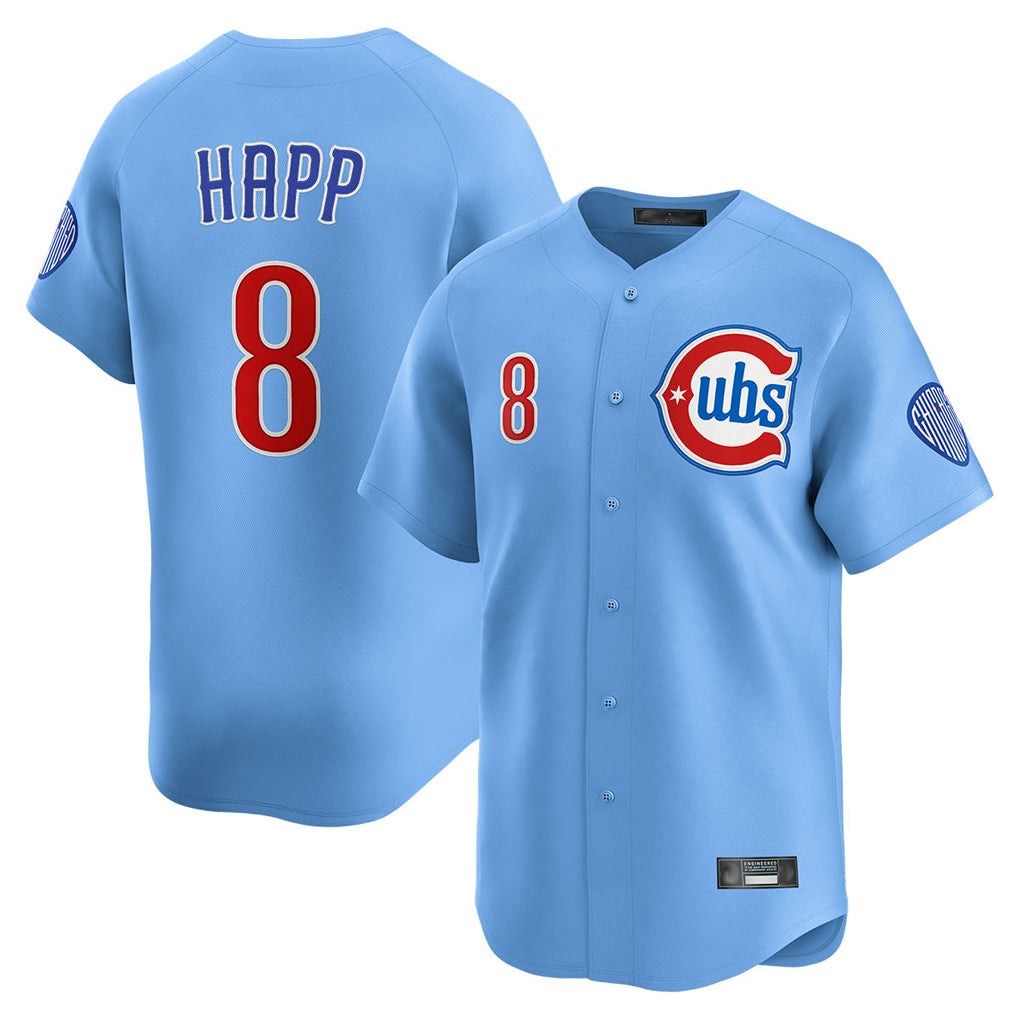 Odoa C.Cubs #8 Ian Happ Player Light Blue Limited Home Stitched Jerseys
