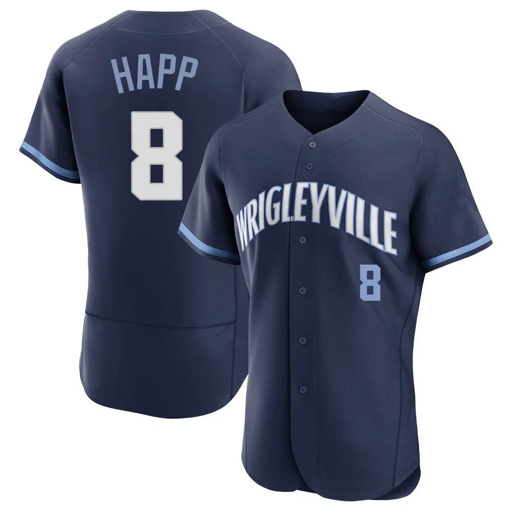 Odoa C.Cubs #8 Ian Happ Player Navy City Connect Limited Elite Home Stitched Jerseys
