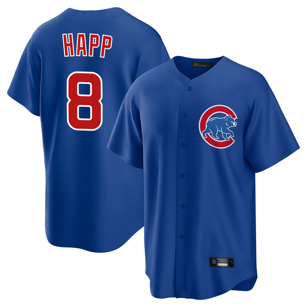 Odoa C.Cubs #8 Ian Happ Player Royal Home Game Stitched Jerseys