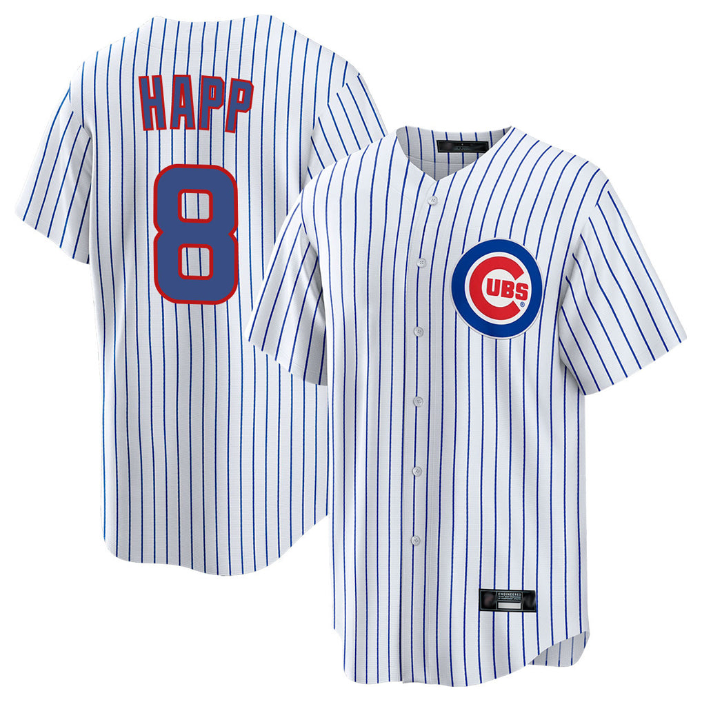 Odoa C.Cubs #8 Ian Happ Player White Game Home Stitched Jerseys