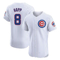 Odoa C.Cubs #8 Ian Happ Player White Limited Elite Home Game Stitched Jerseys